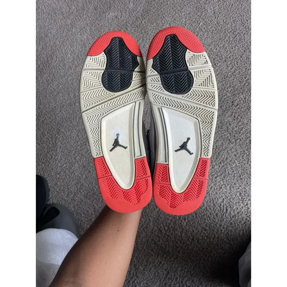 Size 11.5-Air Jordan 4 Retro Pale Citron Bright Crimson 2019